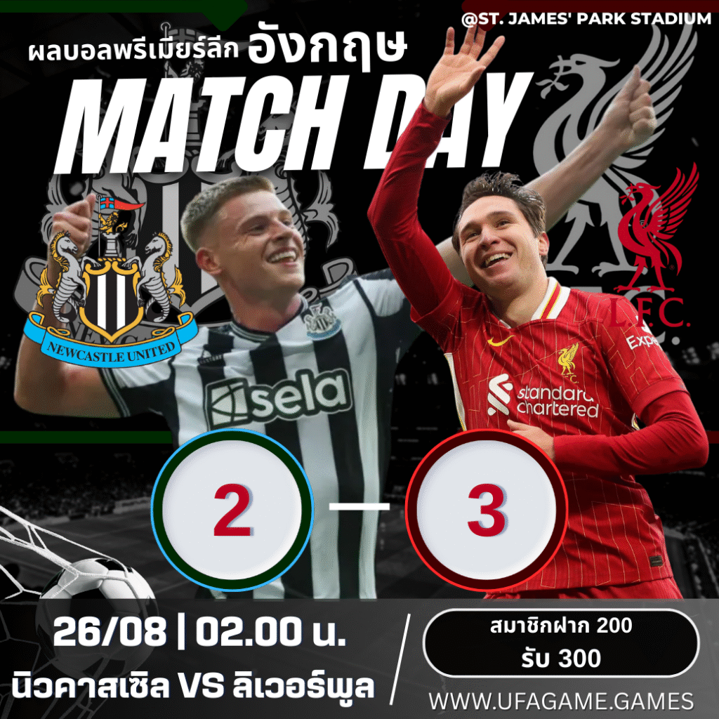ผลบอล นิวคาสเซิล 2-3 ลิเวอร์พูล | หงส์แดงฮึดท้ายเกม คว้าชัยสุดดราม่า