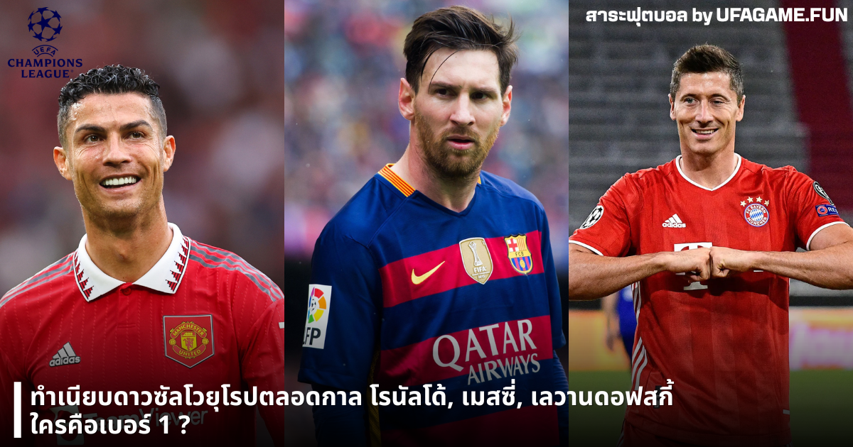 ทำเนียบดาวซัลโวยุโรปตลอดกาล โรนัลโด้, เมสซี่, เลวานดอฟสกี้ ใครคือเบอร์หนึ่ง? | สาระฟุตบอล โดย UFAGAME.FUN